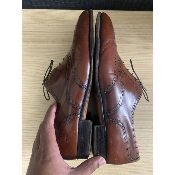 Salvatore Ferragamo Florence Dark Brown Leather Dress Wing Tip Shoes Size 10 D main image 5